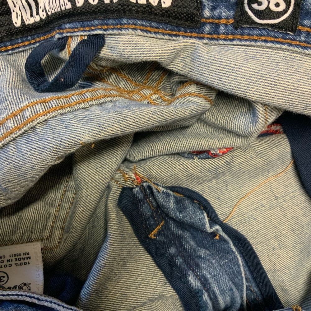 Men's Distressed Blue Jeans - Picture 7 of 12